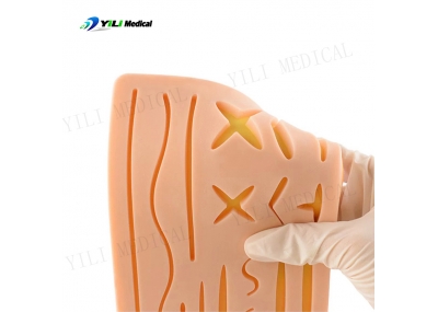 Three layers of skin structure silicone suture pad