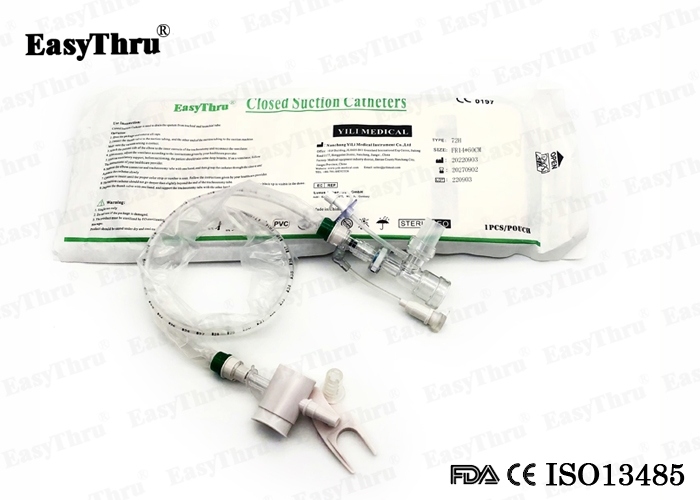 Medical L Style Closed suction catheter 72h