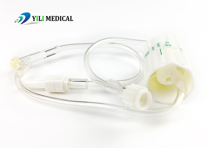 Medical Injection site adapter with extension tube precision IV flow regulator