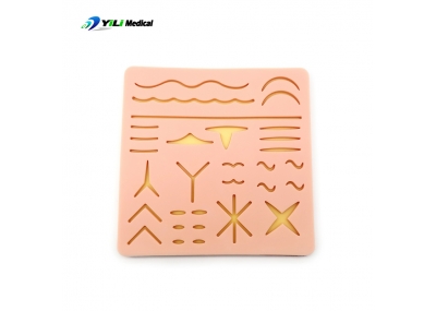 Large multi-wound simulated suture practice pad
