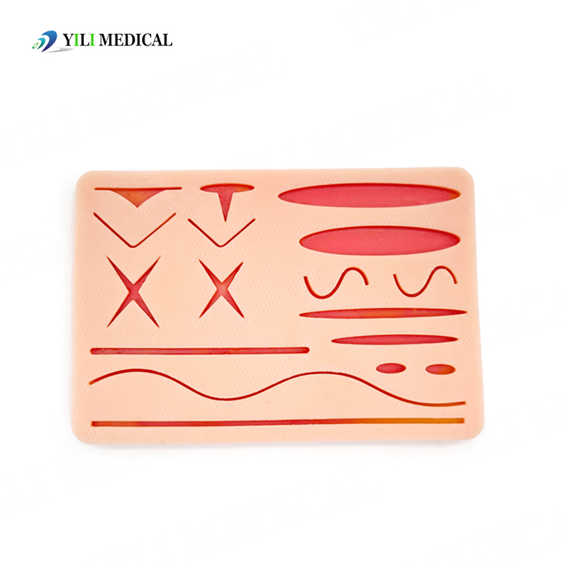 Tear-resistant silicone suture practice pad